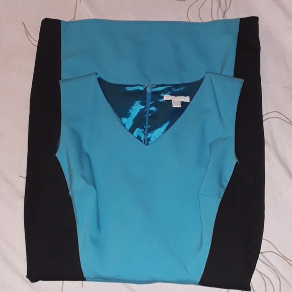 NY&CO color block black blue sleeveless dress - Picture 4 of 4